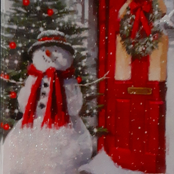 Box Of Unused 12 Christmas Cards Featuring A Snowman - Picture 1 of 2